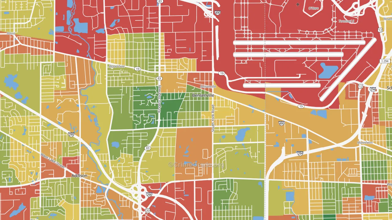 60106, IL Map of Theft Rates