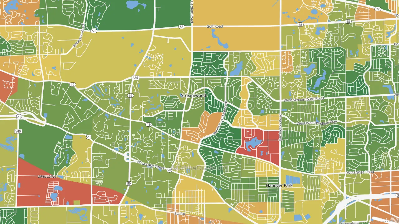 60107, IL Map of Theft Rates