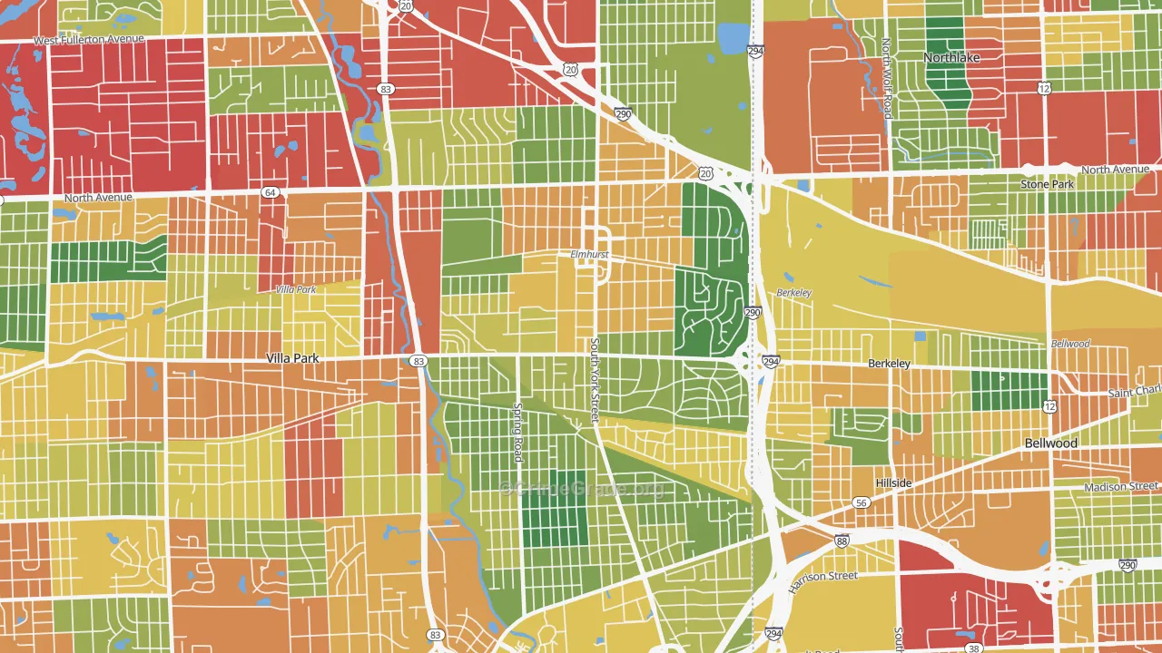 60126, IL Map of Theft Rates