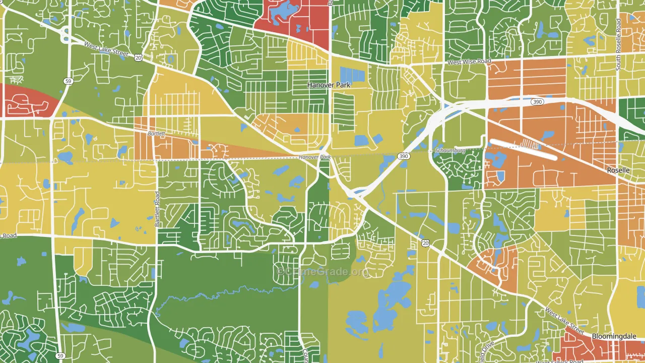 60133, IL Map of Theft Rates
