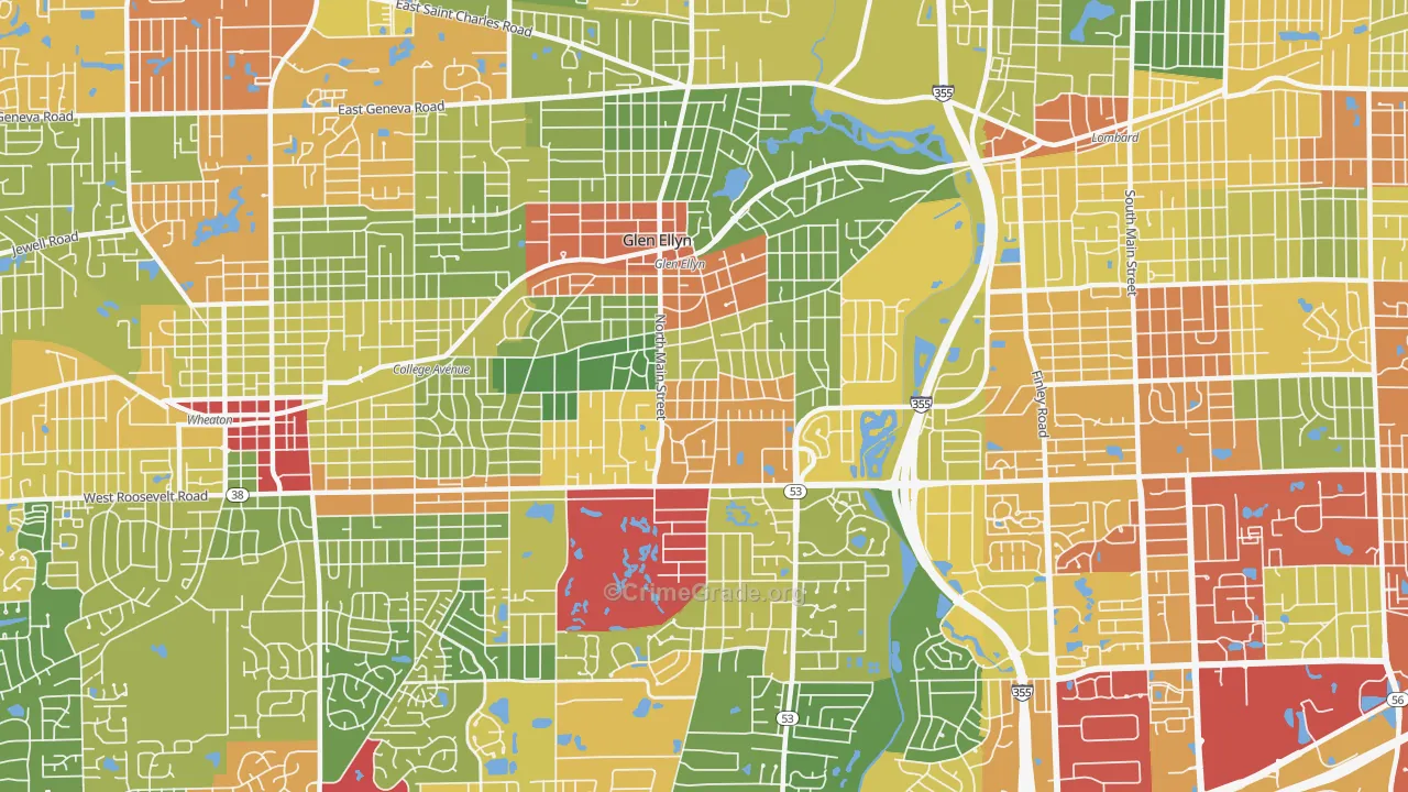 60137, IL Map of Theft Rates