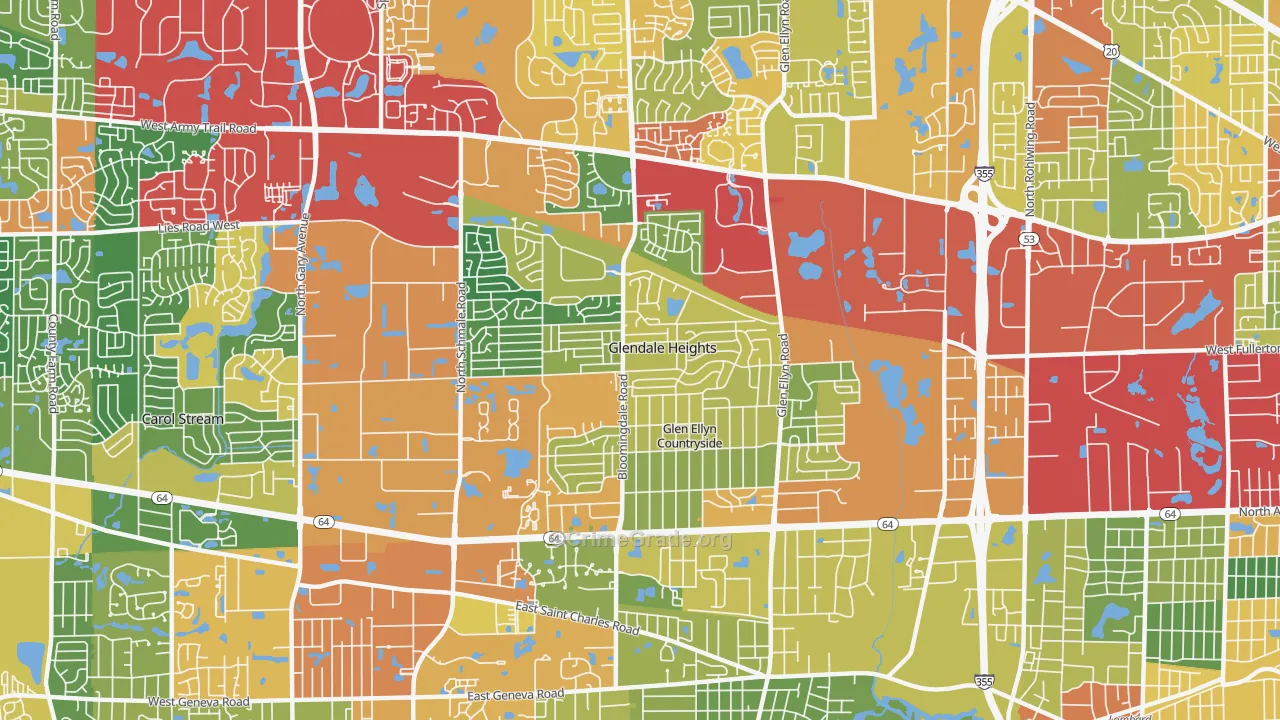 60139, IL Map of Theft Rates