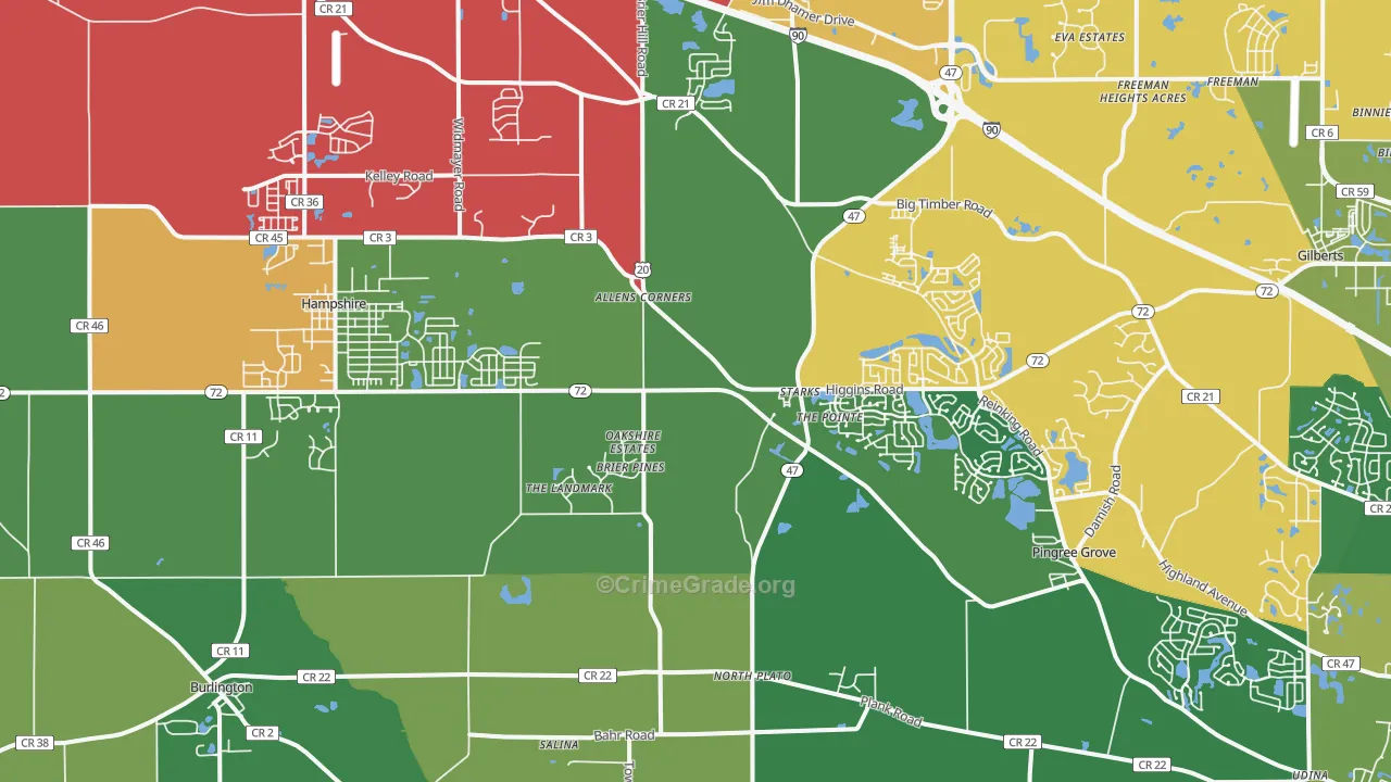 60140, IL Map of Theft Rates