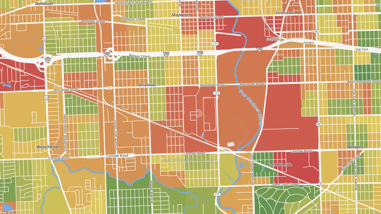 60141, IL Map of Theft Rates