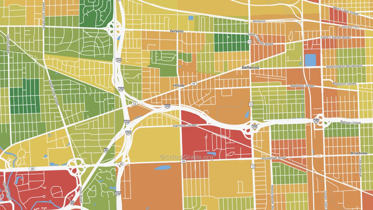 60162, IL Map of Theft Rates