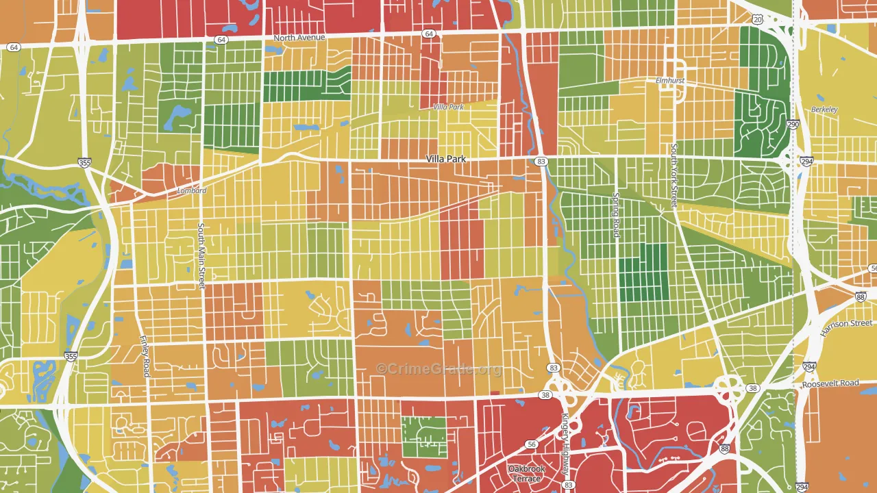60181, IL Map of Theft Rates