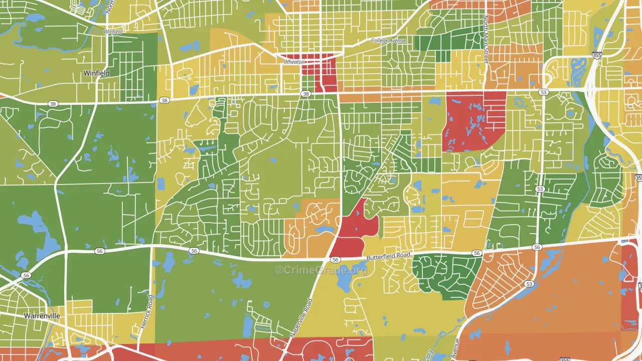 60189, IL Map of Theft Rates