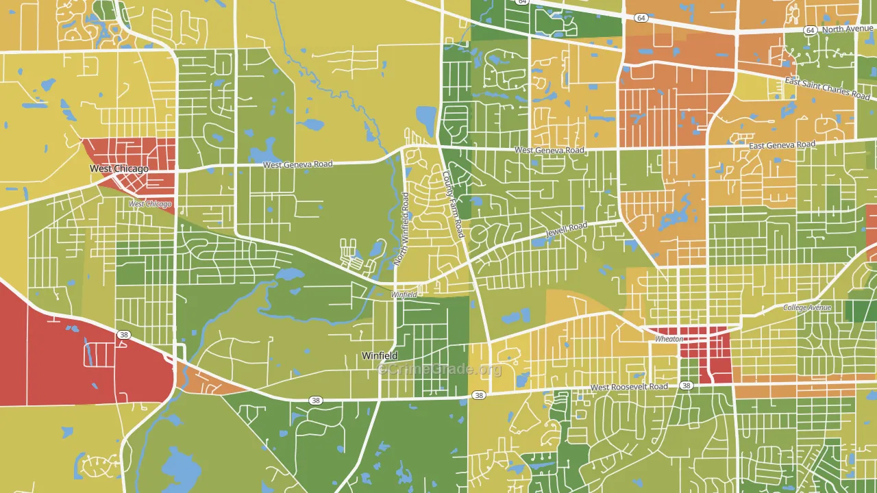 60190, IL Map of Theft Rates