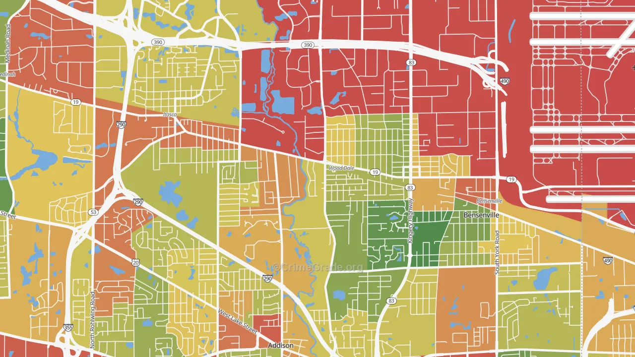 60191, IL Map of Theft Rates