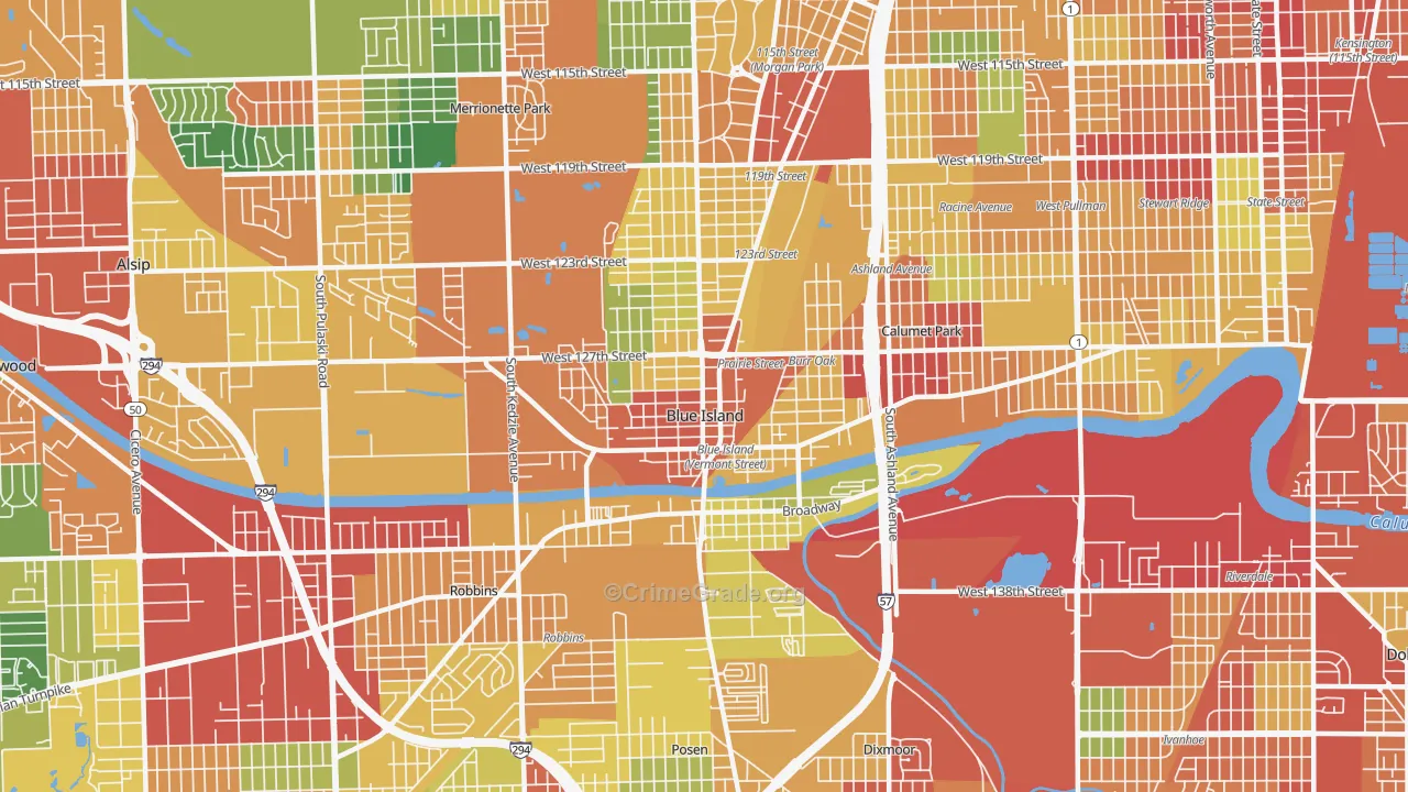 60406, IL Map of Theft Rates