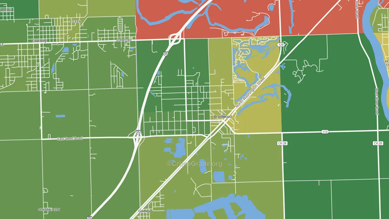 60408, IL Map of Theft Rates