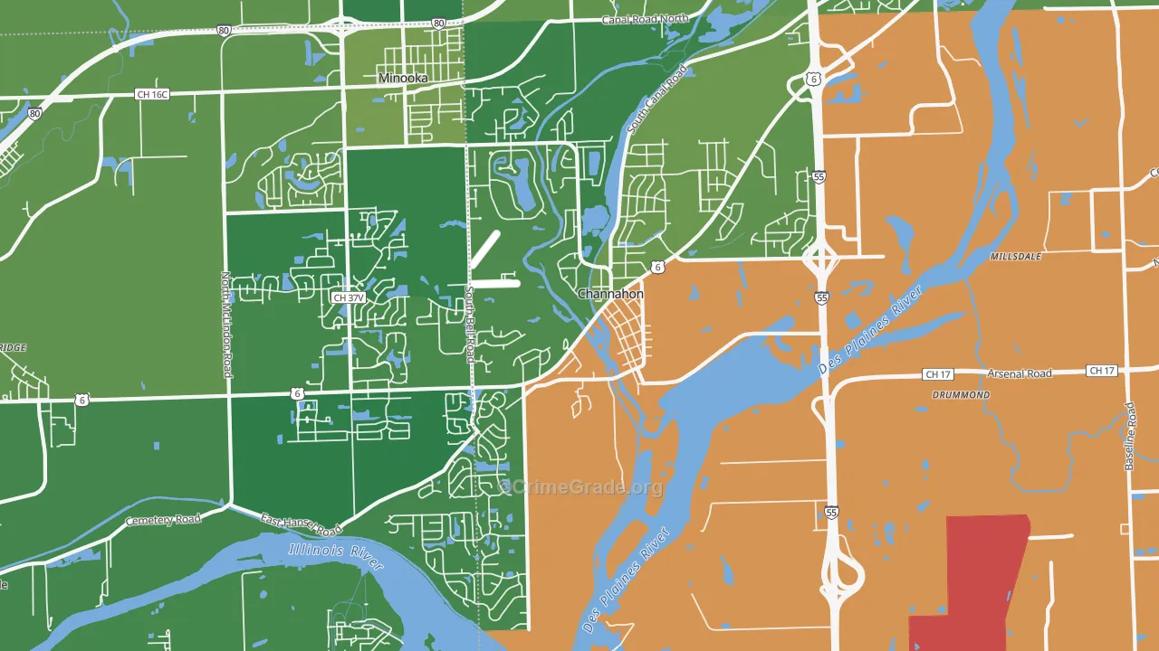 60410, IL Map of Theft Rates