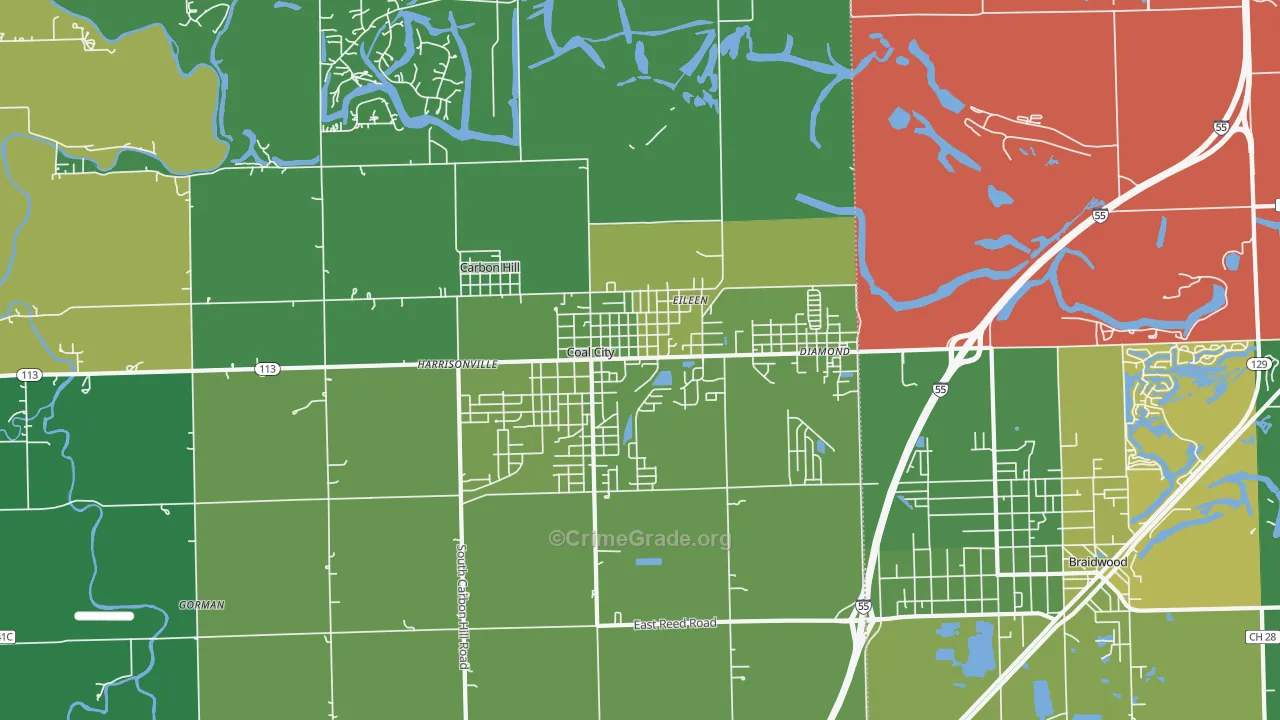 60416, IL Map of Theft Rates