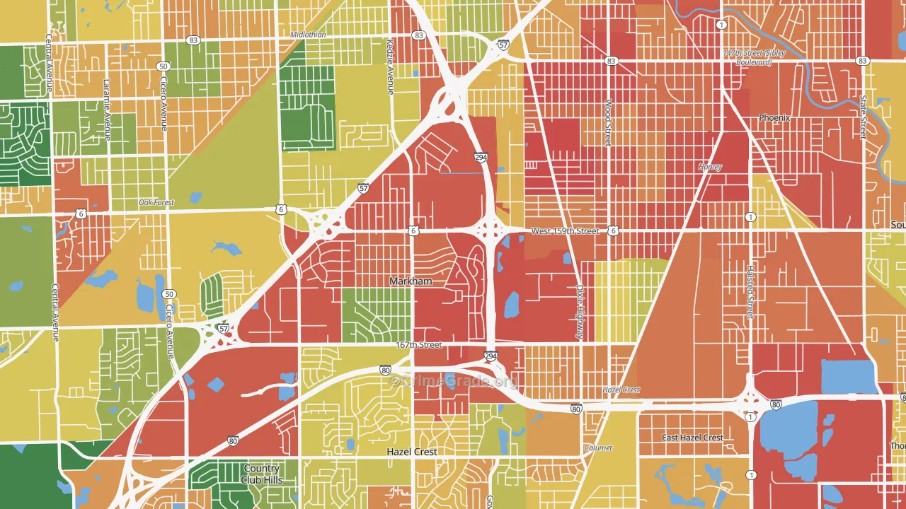 60428, IL Map of Theft Rates