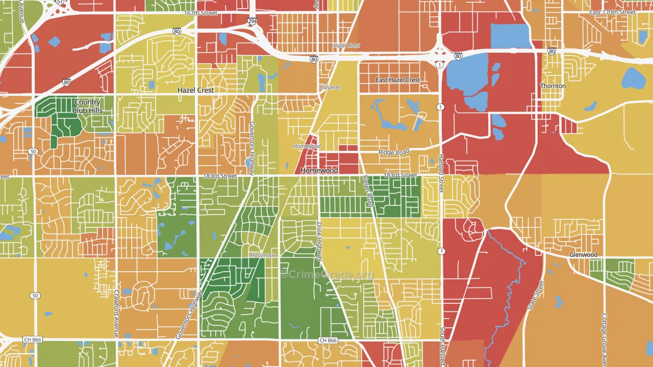 60430, IL Map of Theft Rates