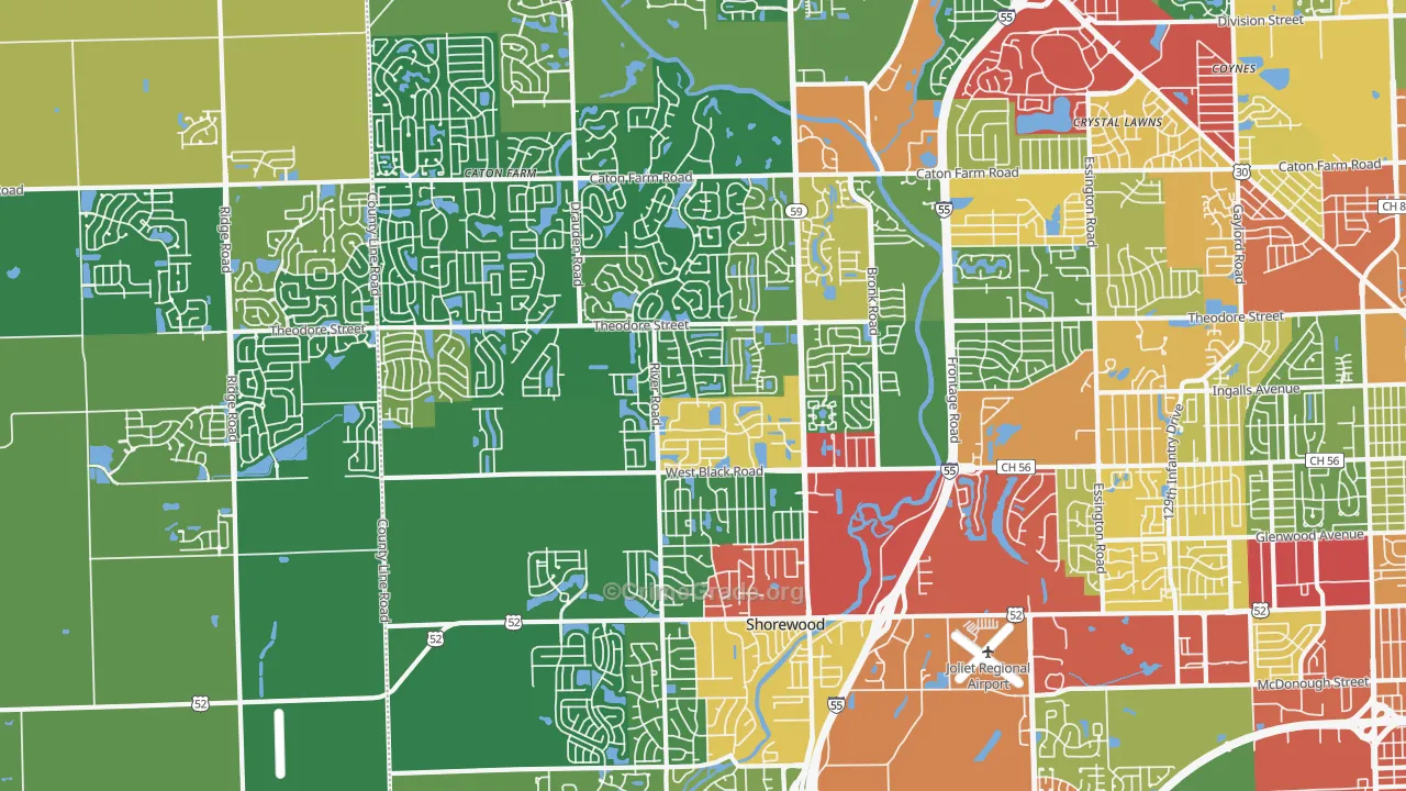 60431, IL Map of Theft Rates
