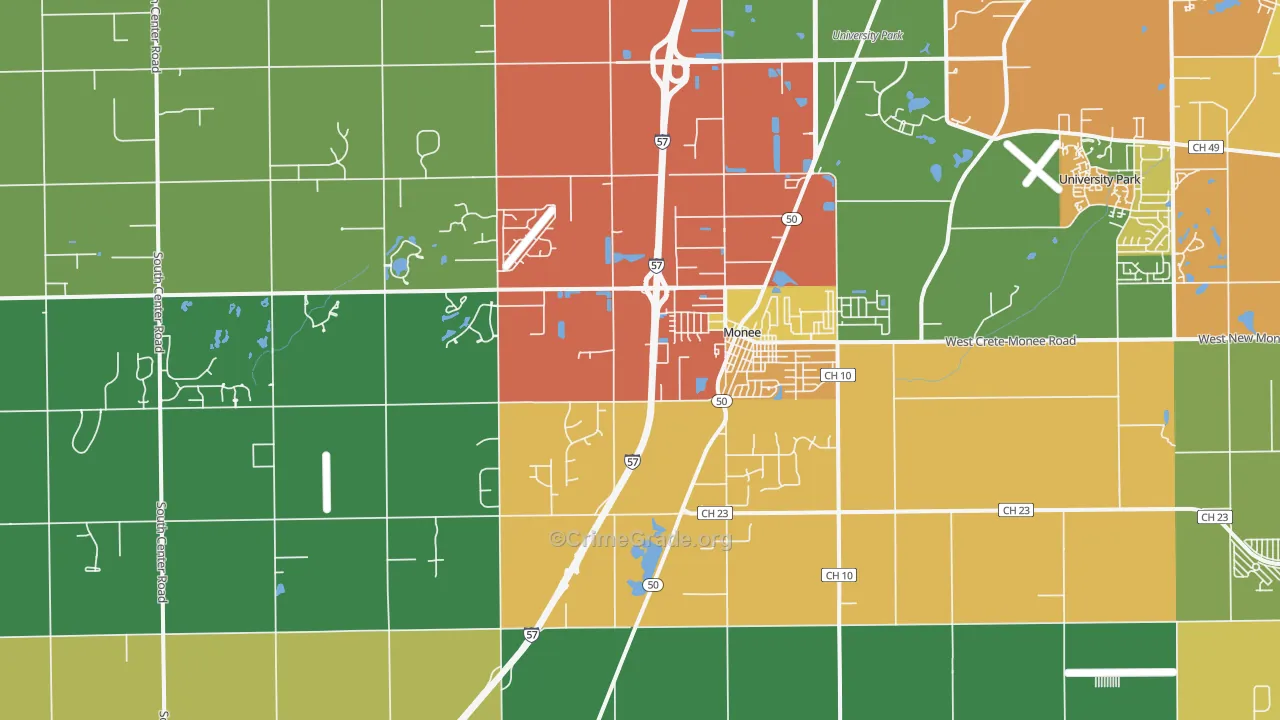 60449, IL Map of Theft Rates