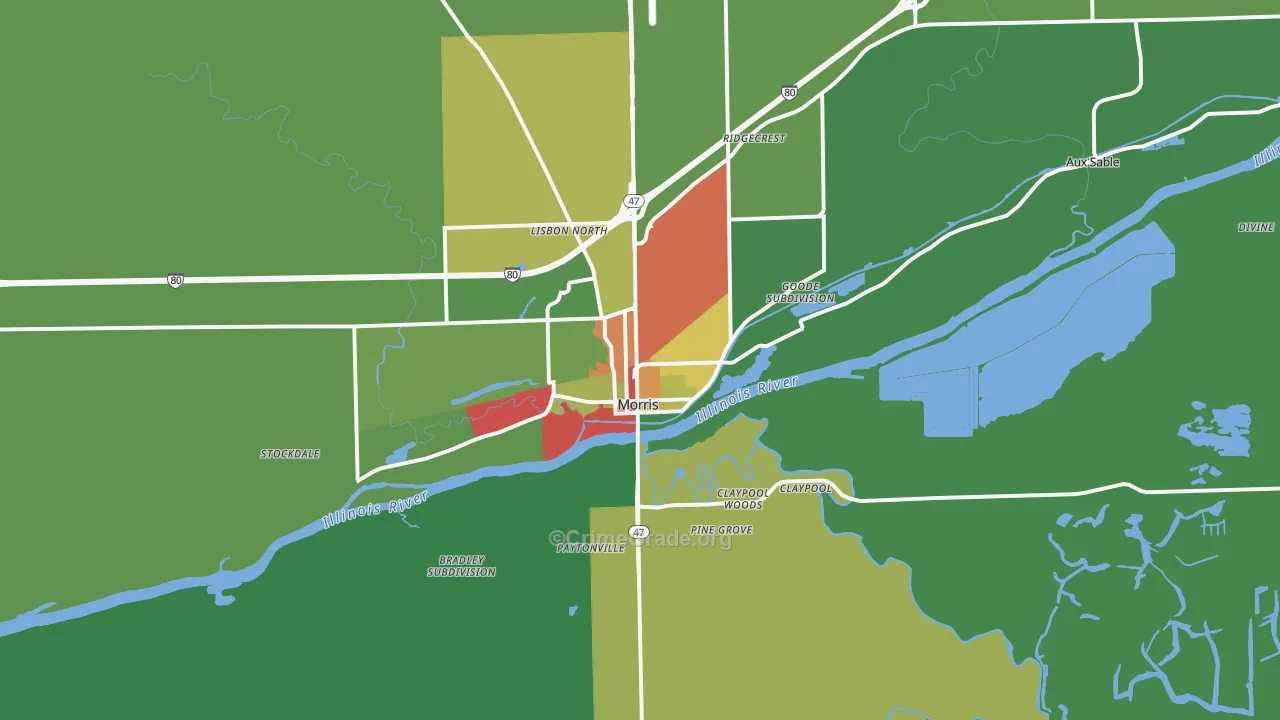 60450, IL Map of Theft Rates