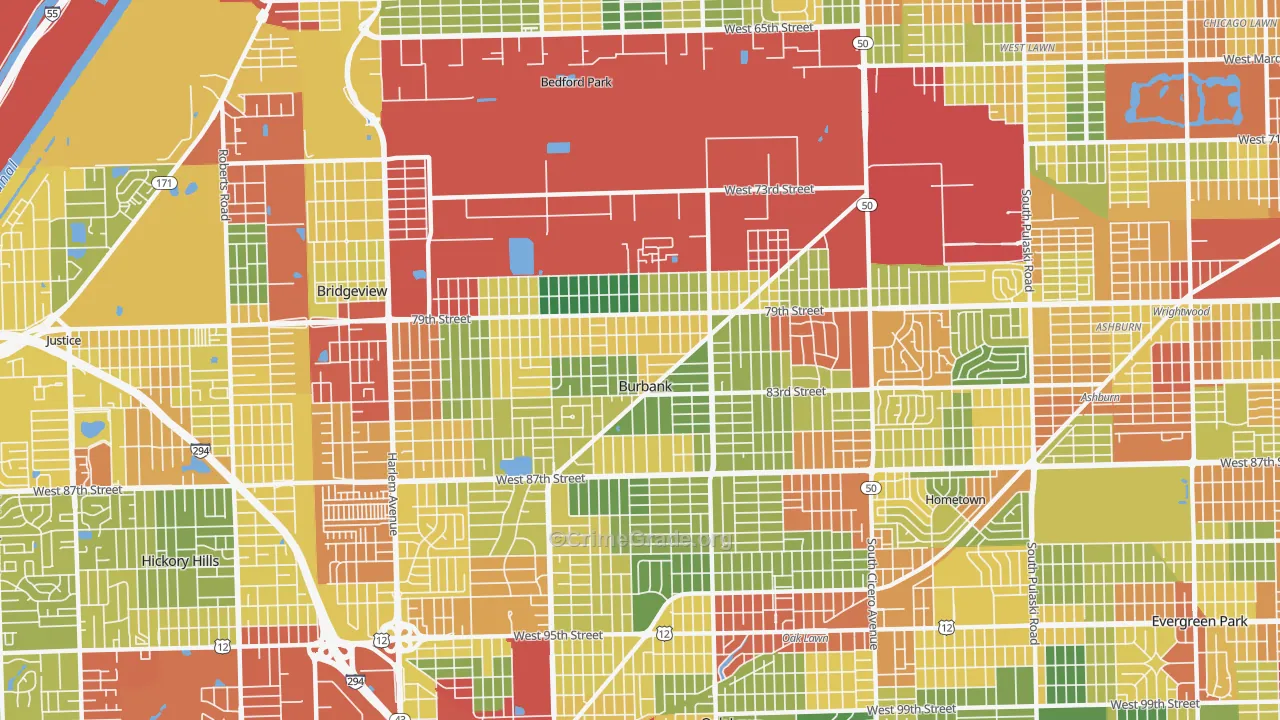 60459, IL Map of Theft Rates
