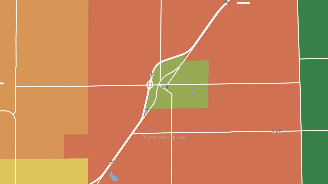 60460, IL Map of Theft Rates