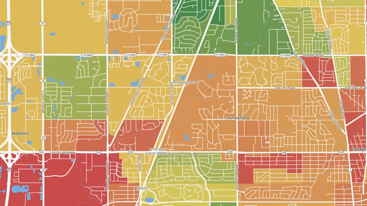 60461, IL Map of Theft Rates