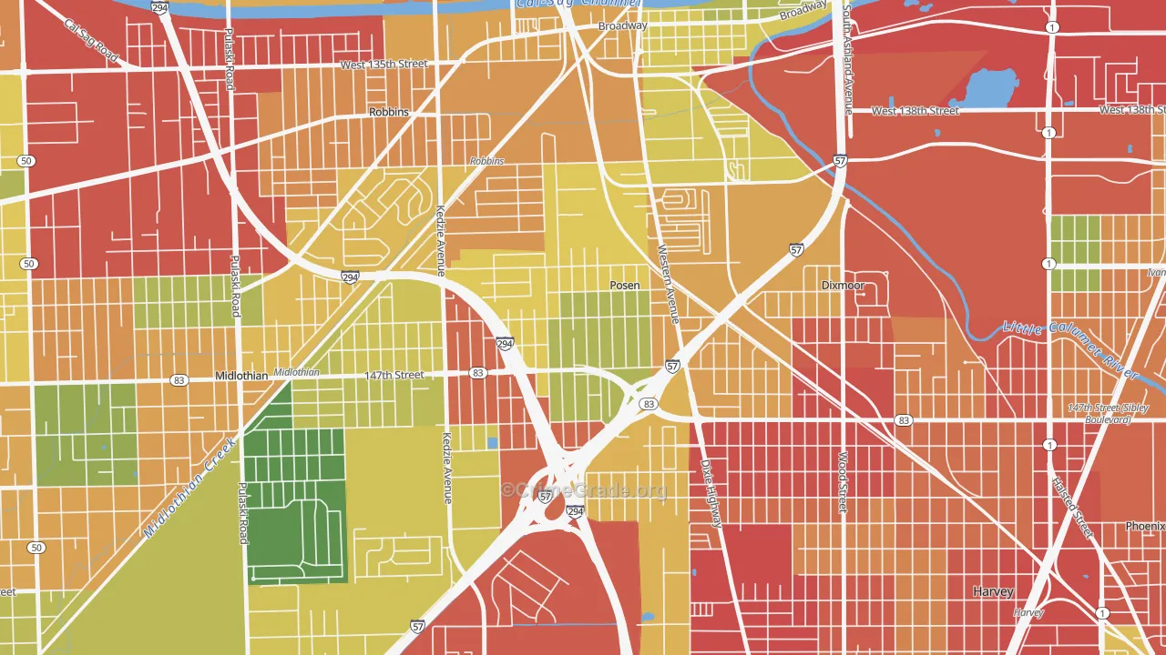 60469, IL Map of Theft Rates