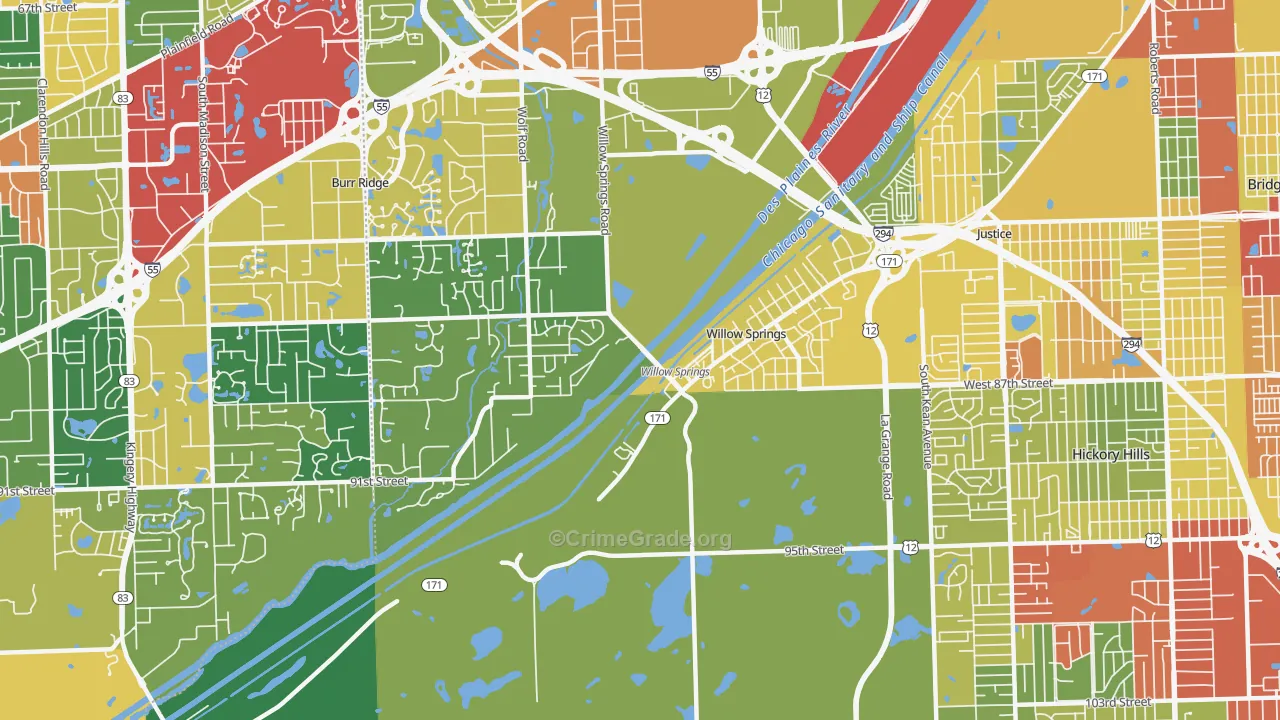 60480, IL Map of Theft Rates