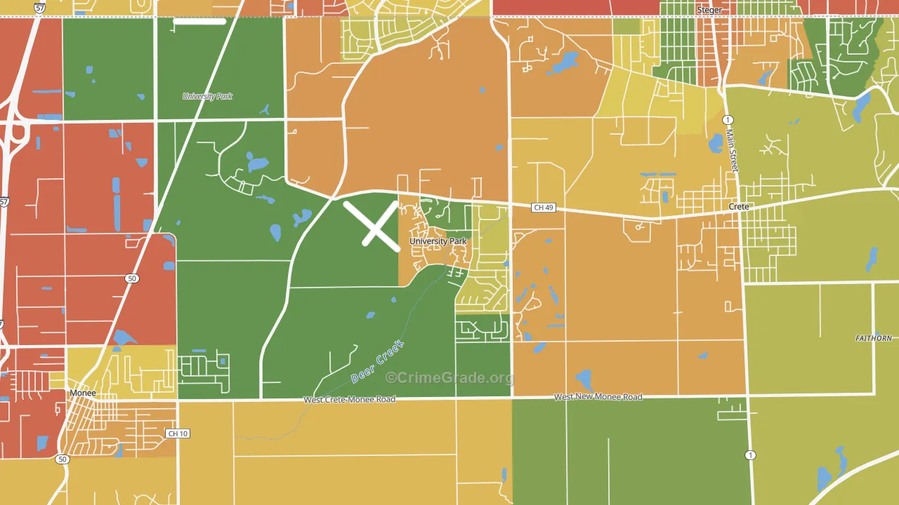 60484, IL Map of Theft Rates
