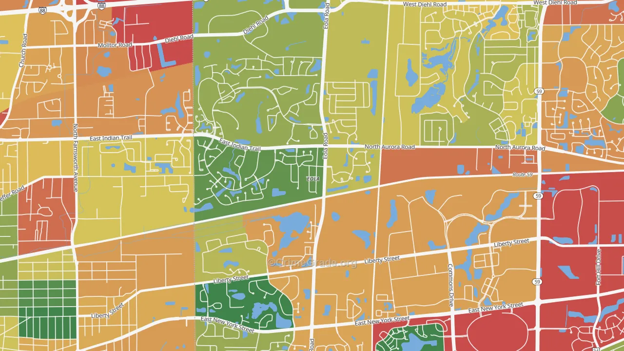 60519, IL Map of Theft Rates