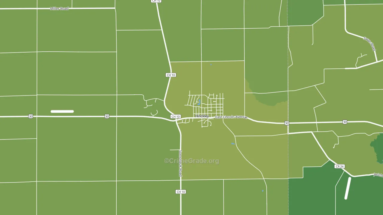 60520, IL Map of Theft Rates