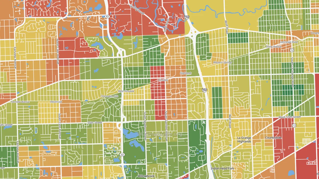 60521, IL Map of Theft Rates