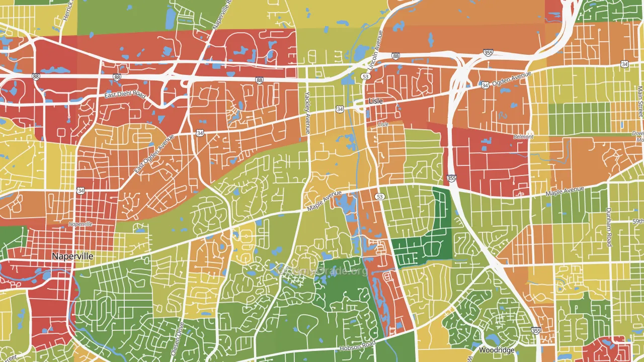 60532, IL Map of Theft Rates