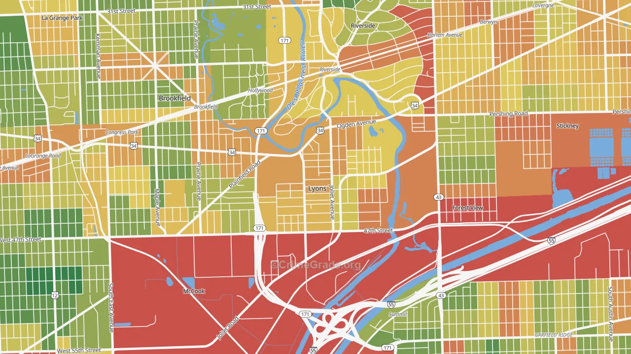 60534, IL Map of Theft Rates