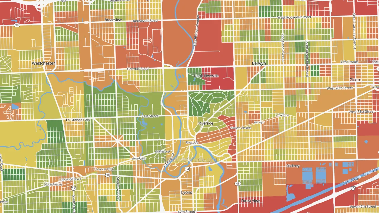 60546, IL Map of Theft Rates
