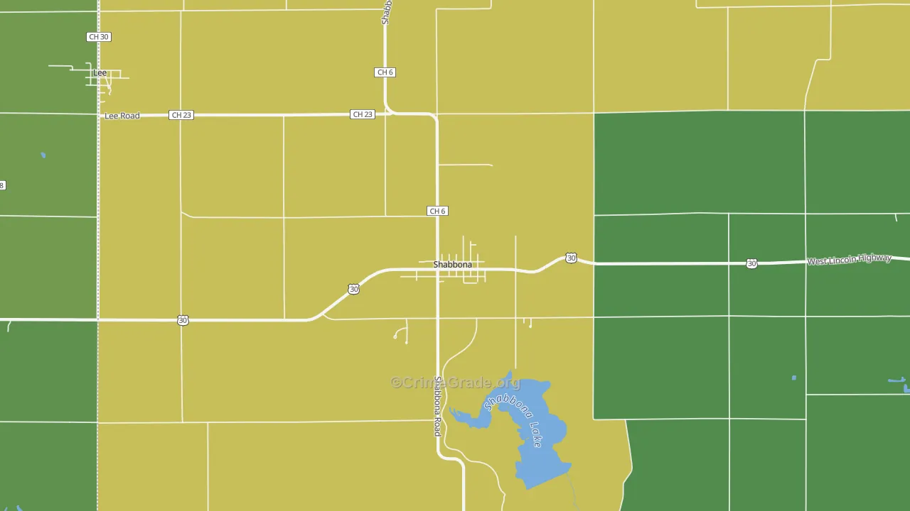 60550, IL Map of Theft Rates
