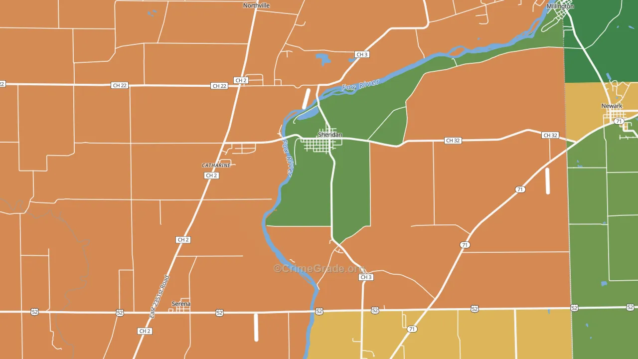 60551, IL Map of Theft Rates