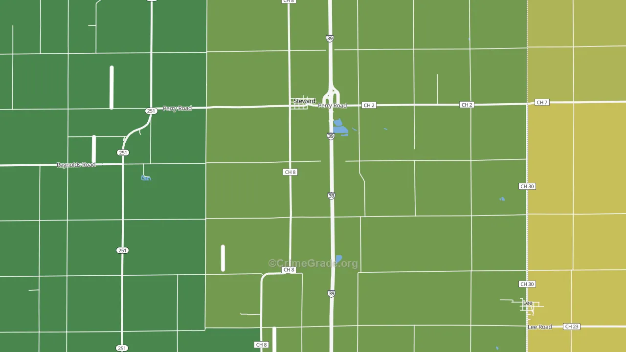 60553, IL Map of Theft Rates