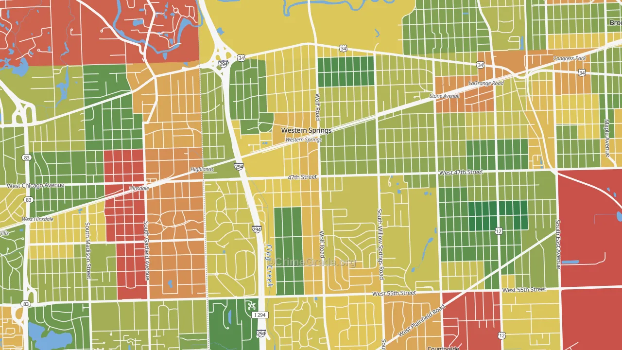 60558, IL Map of Theft Rates