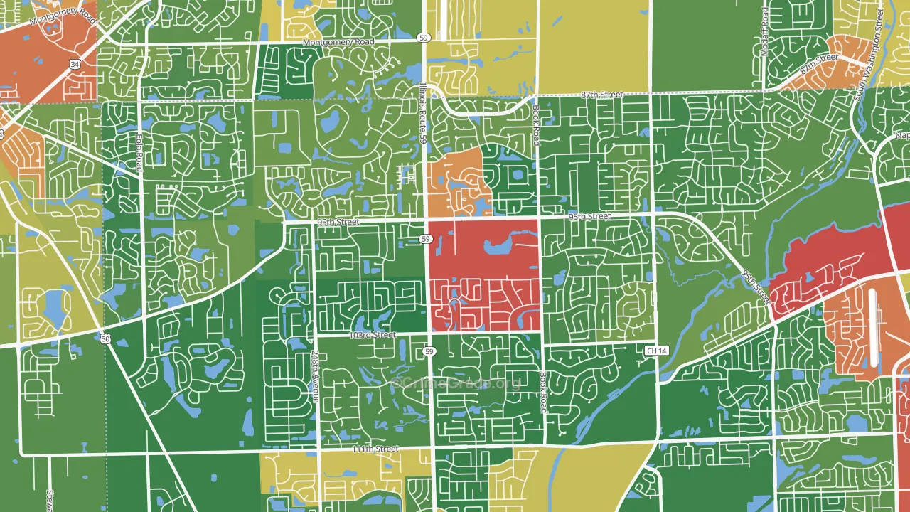 60564, IL Map of Theft Rates