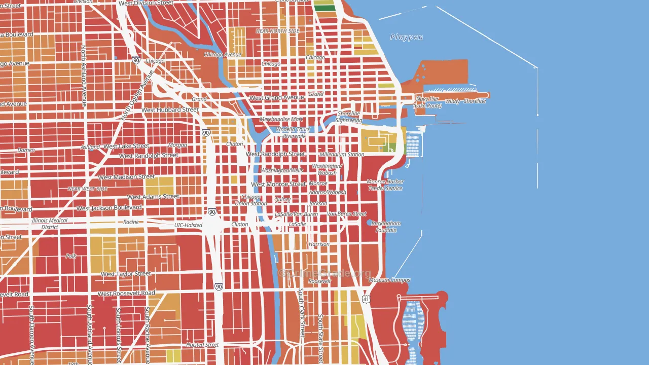 60603, IL Map of Theft Rates