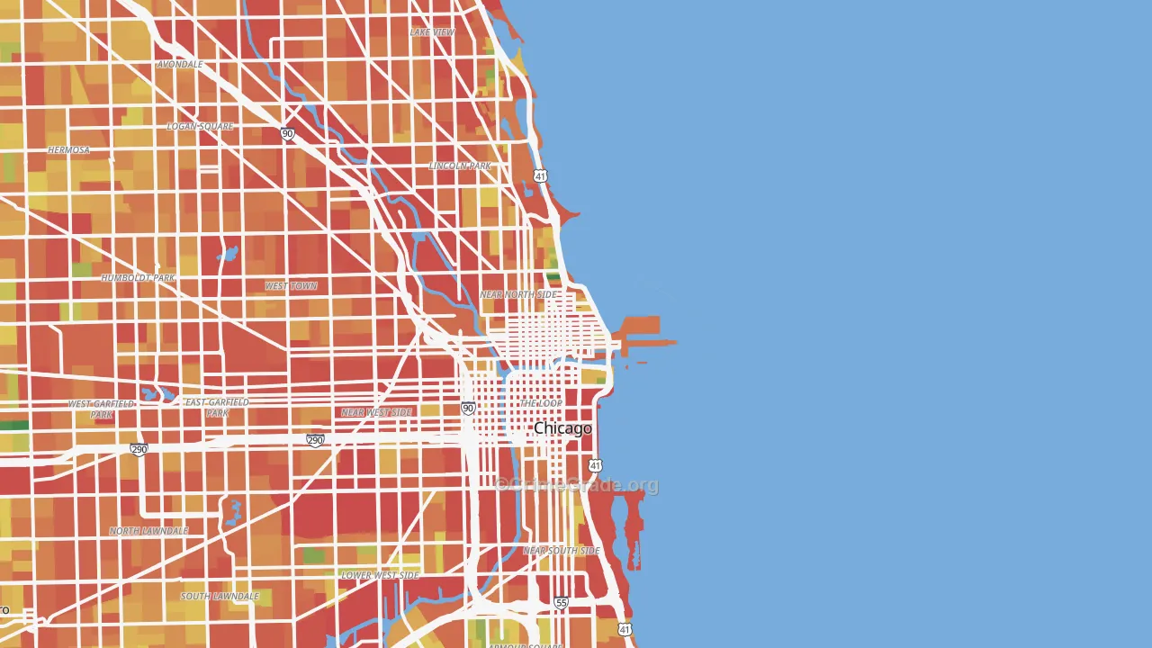 60611, IL Map of Theft Rates