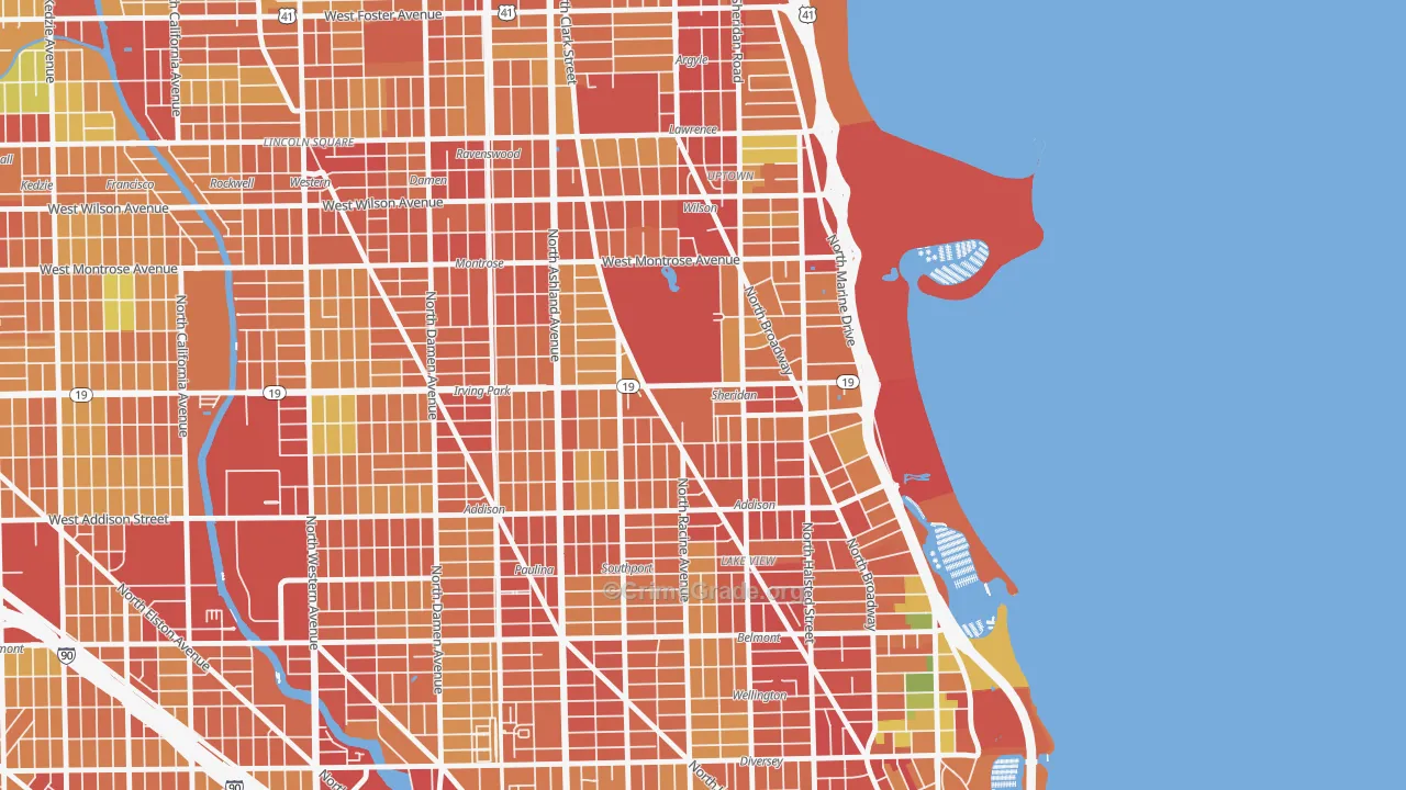 60613, IL Map of Theft Rates