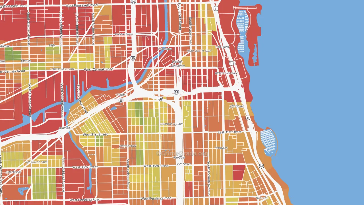 60616, IL Map of Theft Rates