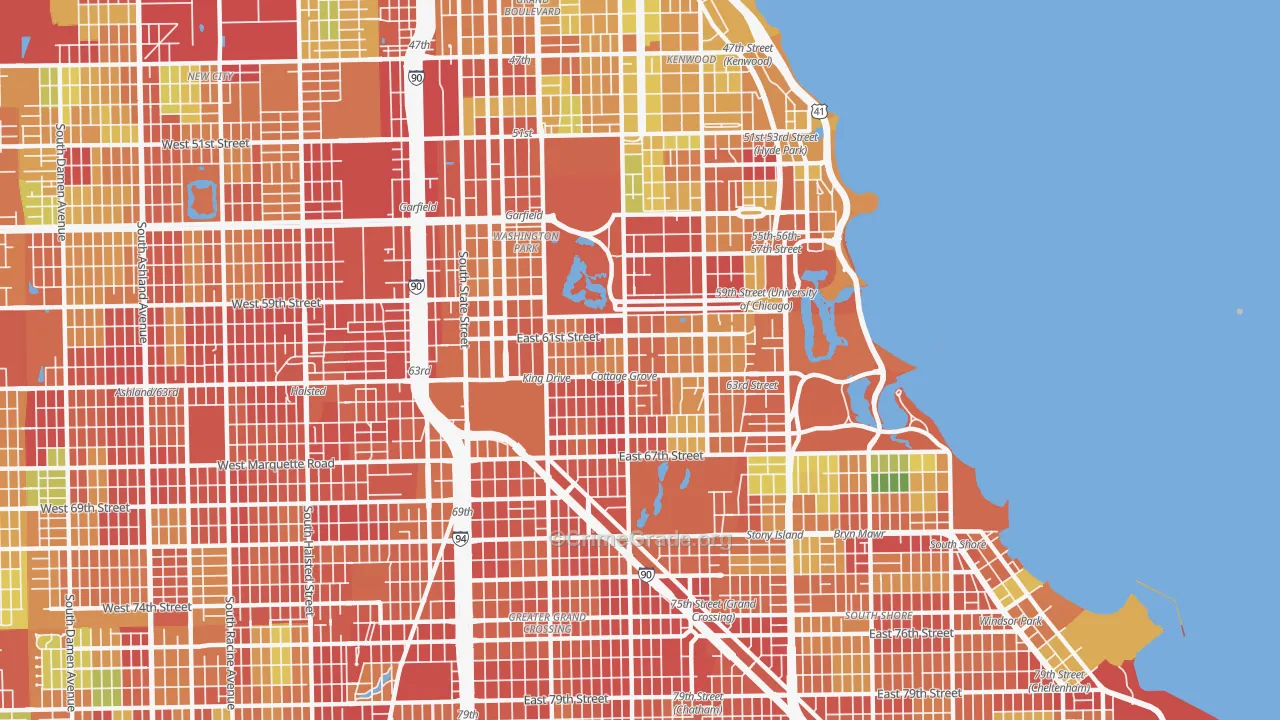 60637, IL Map of Theft Rates