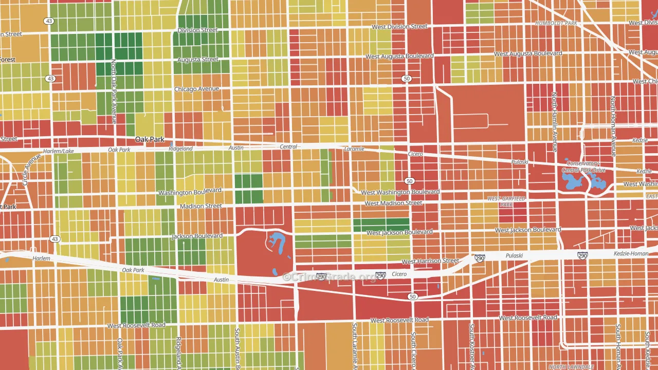 60644, IL Map of Theft Rates