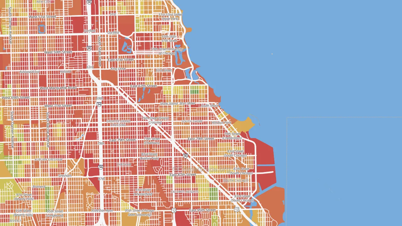 60649, IL Map of Theft Rates