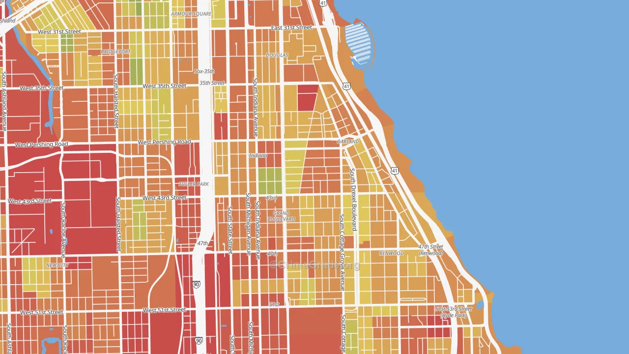 60653, IL Map of Theft Rates