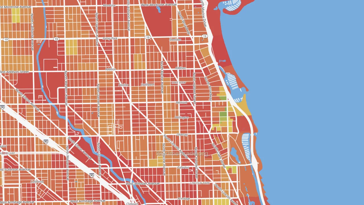60657, IL Map of Theft Rates