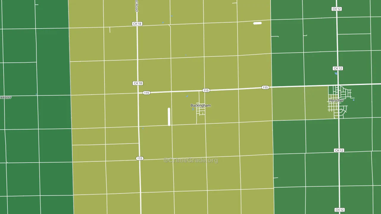 60917, IL Map of Theft Rates