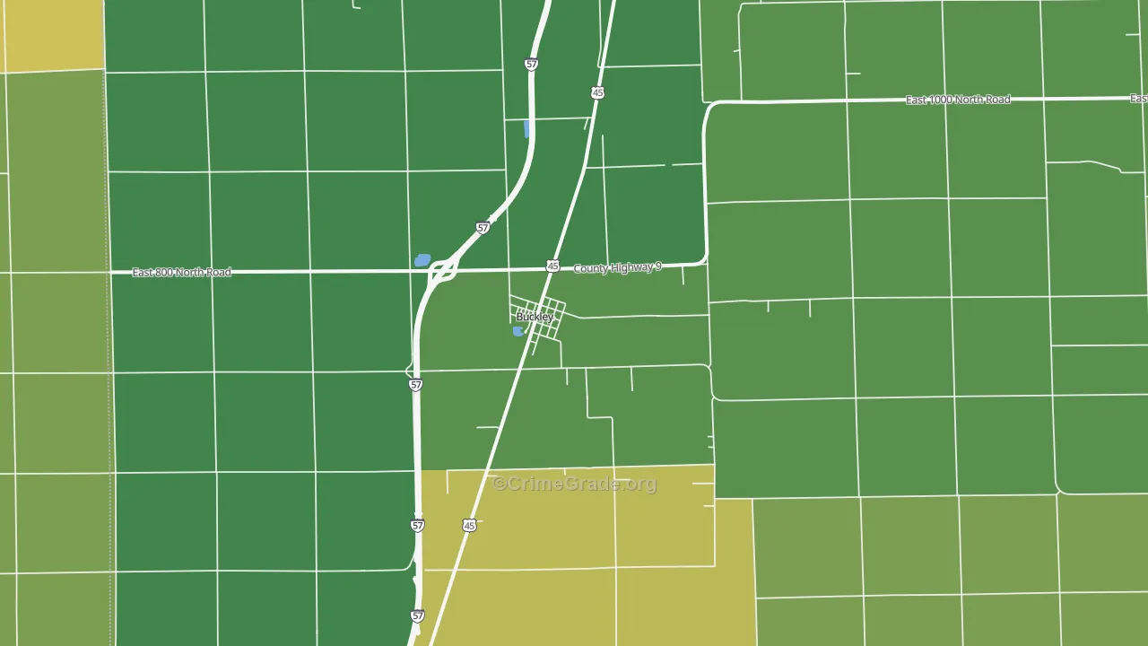 60918, IL Map of Theft Rates